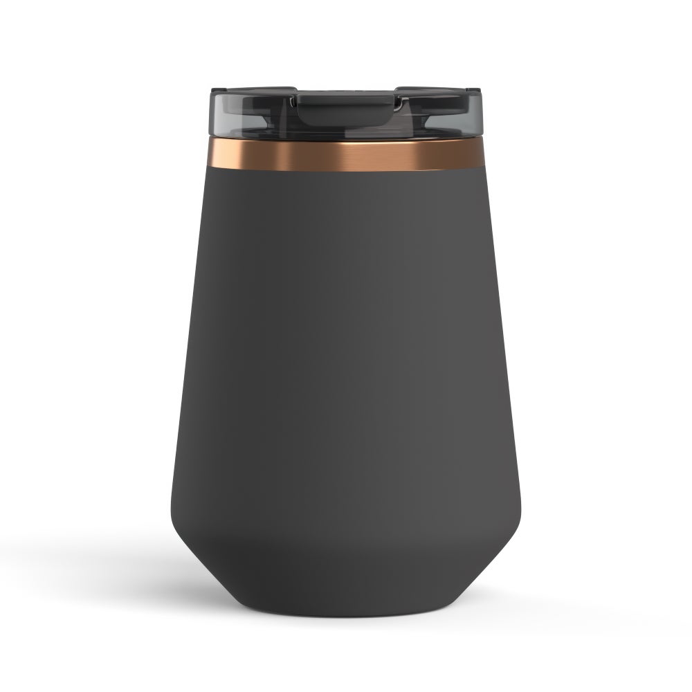 12oz Happy Hour Wine Tumbler, Light Black Image