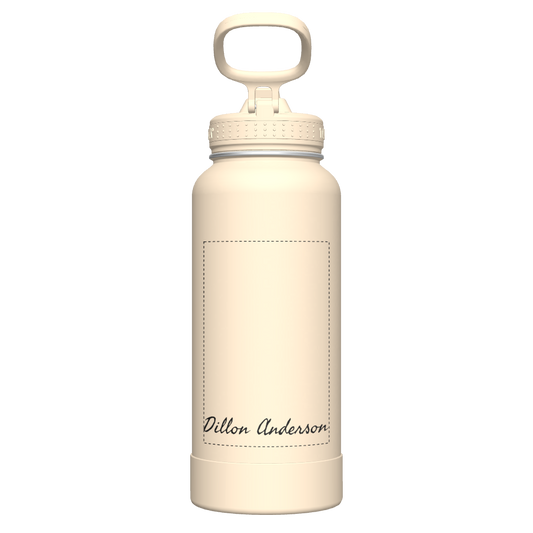 Bottle Straw Lid Oatmilk - customized