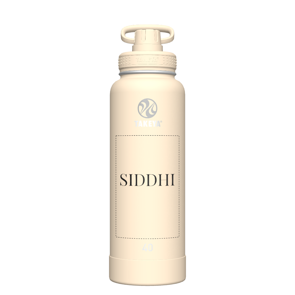 40oz Bottle Spout Lid Oatmilk - customized