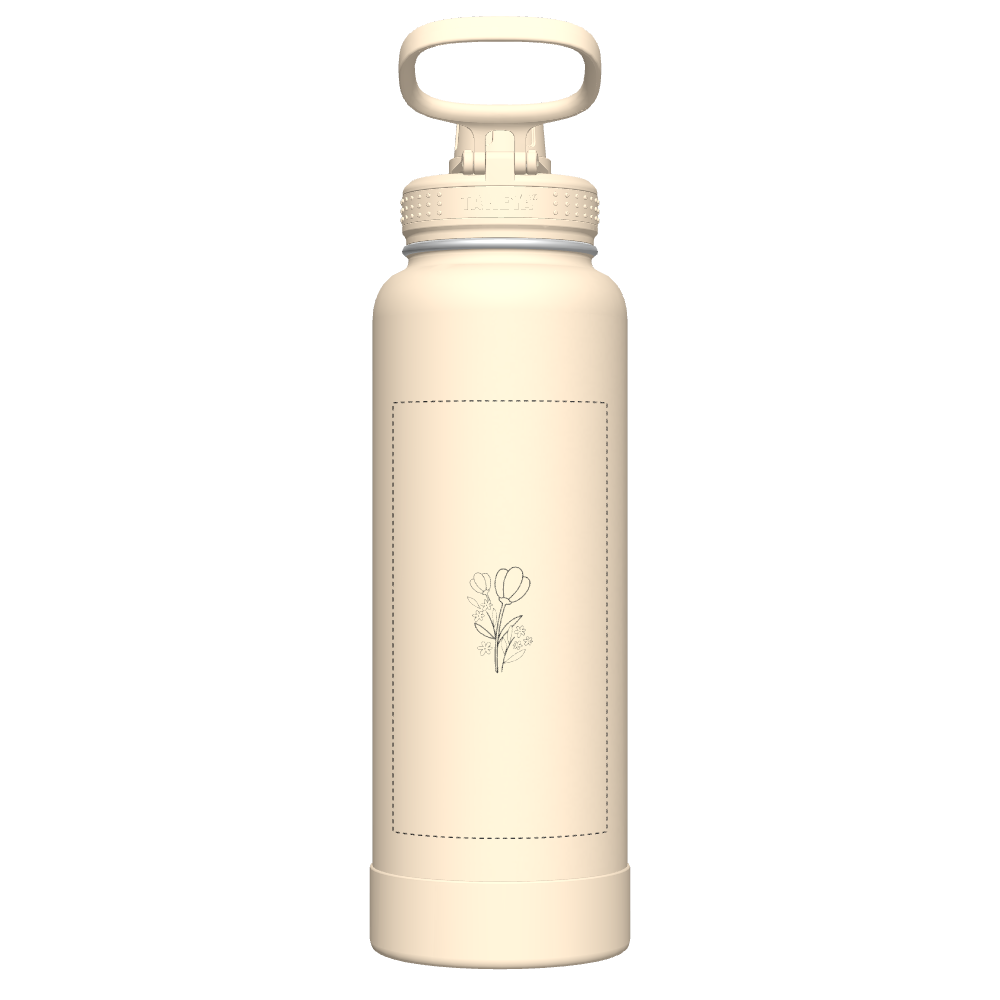 40oz Bottle Spout Lid Oatmilk - customized