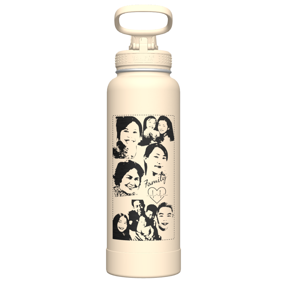 40oz Bottle Spout Lid Oatmilk - customized