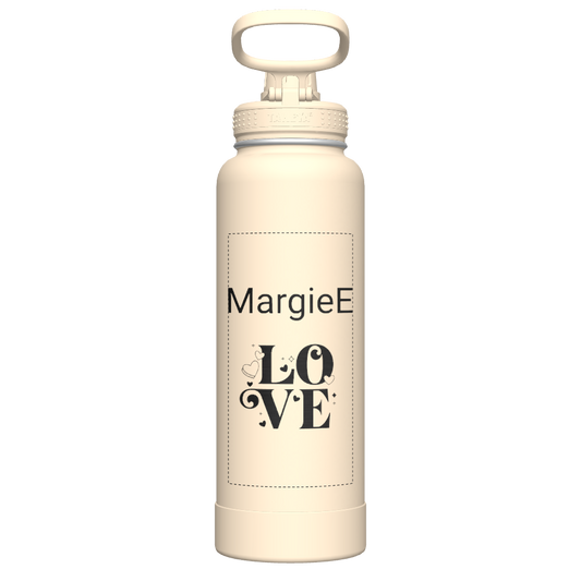 40oz Bottle Spout Lid Oatmilk - customized