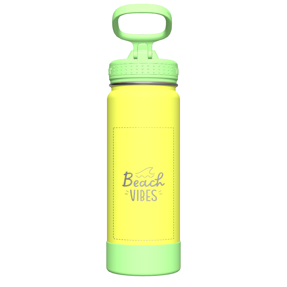 Actives Kids Glow In The Dark Water Bottle With Straw Lid - customized