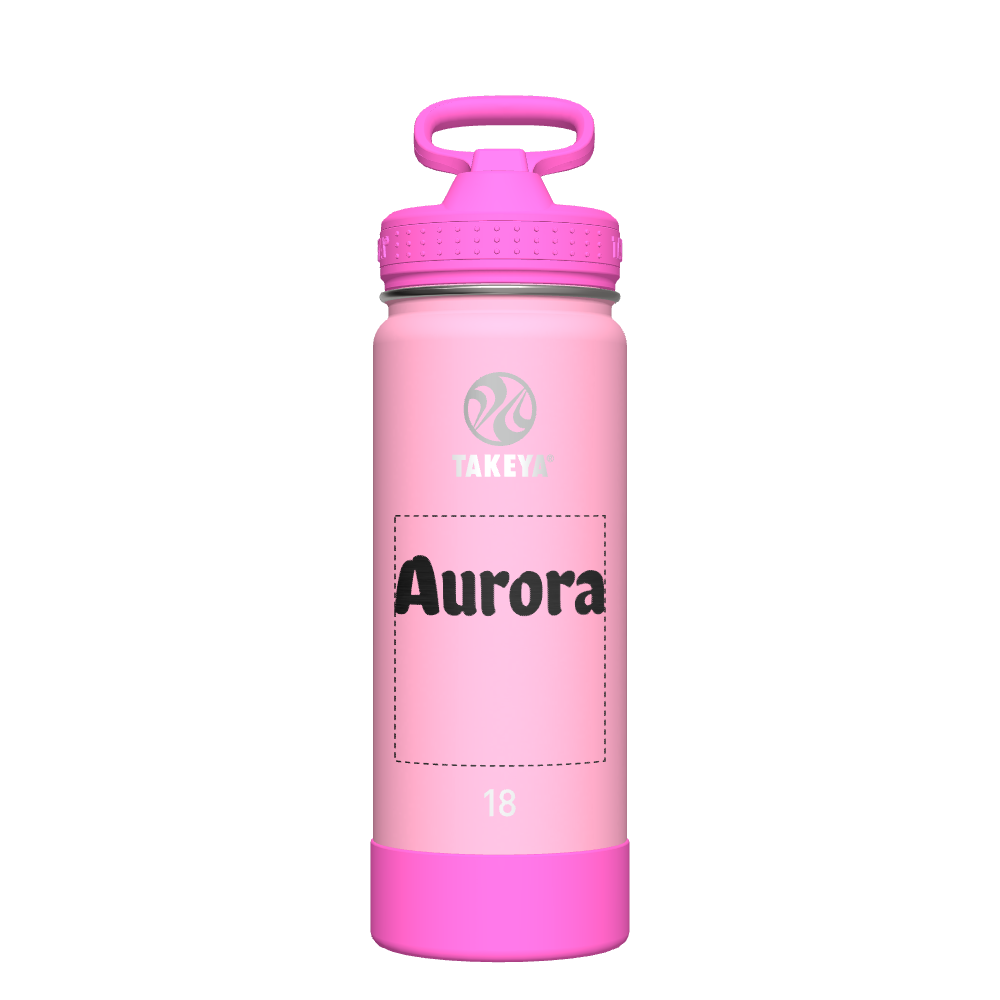 Actives Kids Glow In The Dark Water Bottle With Straw Lid - customized