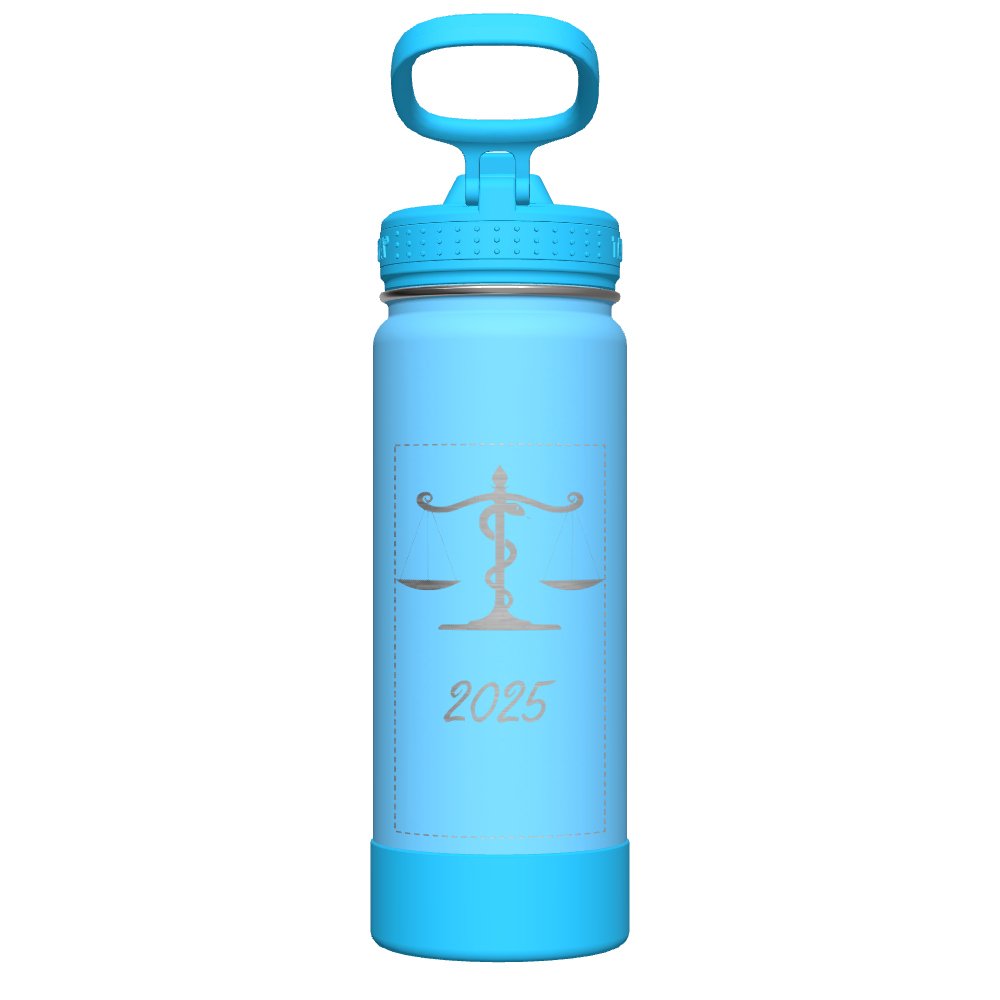 Actives Kids Glow In The Dark Water Bottle With Straw Lid - customized