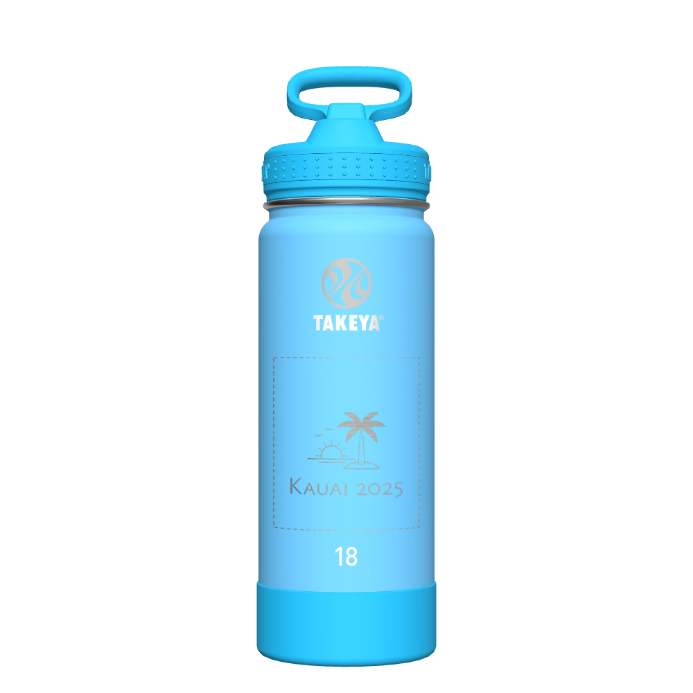 Actives Kids Glow In The Dark Water Bottle With Straw Lid - customized