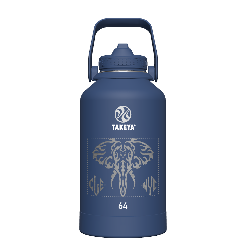 Actives Water Bottle With Straw Lid - customized