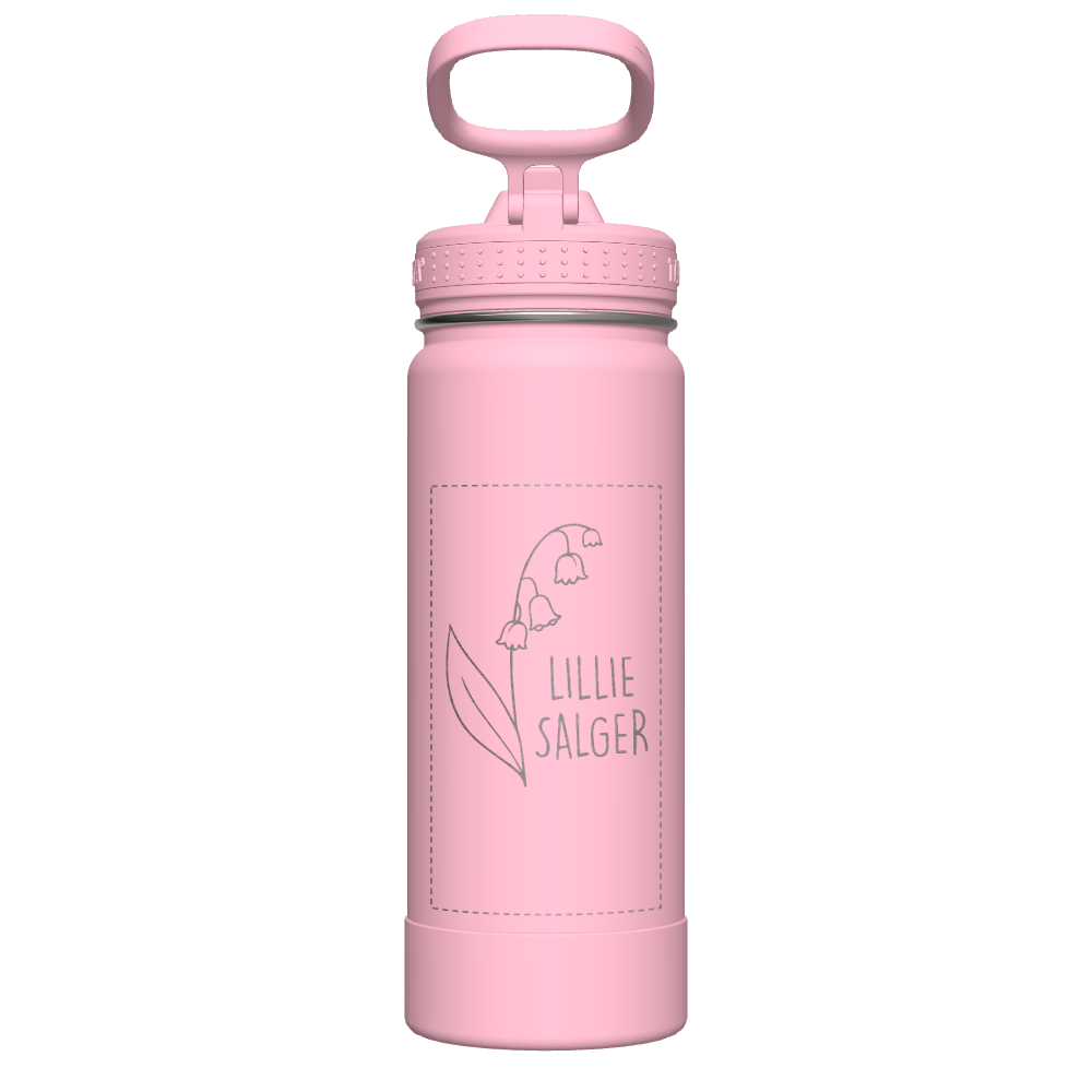 Actives Water Bottle With Straw Lid - customized