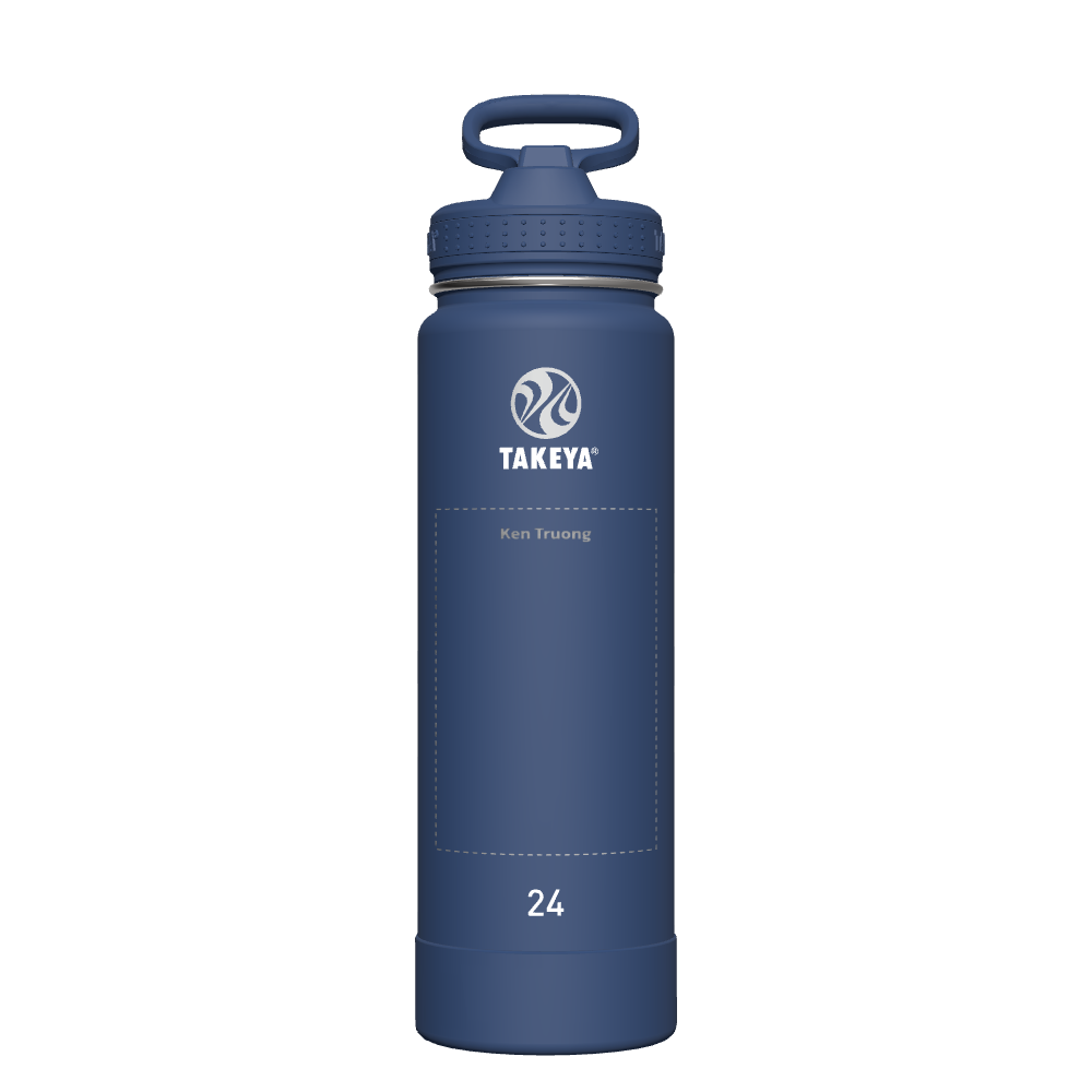 Actives Water Bottle With Straw Lid - customized