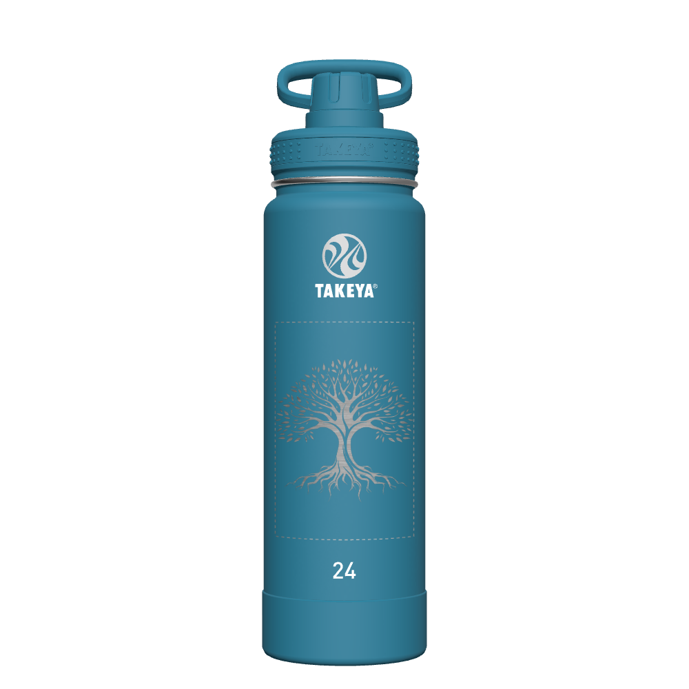 Mystic Blue Actives Water Bottle With Spout Lid - customized