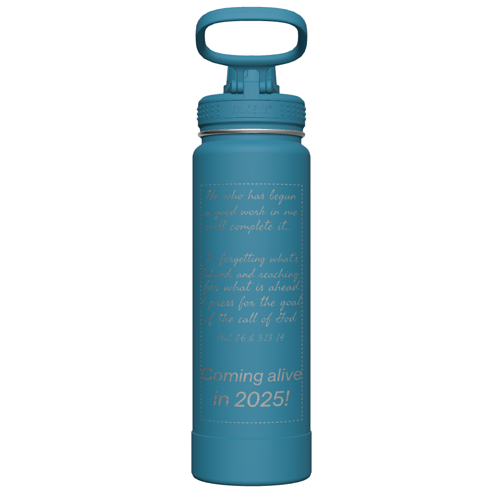 Mystic Blue Actives Water Bottle With Spout Lid - customized
