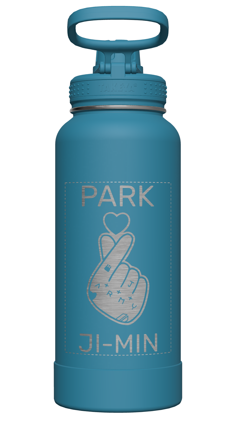 Mystic Blue Actives Water Bottle With Spout Lid - customized
