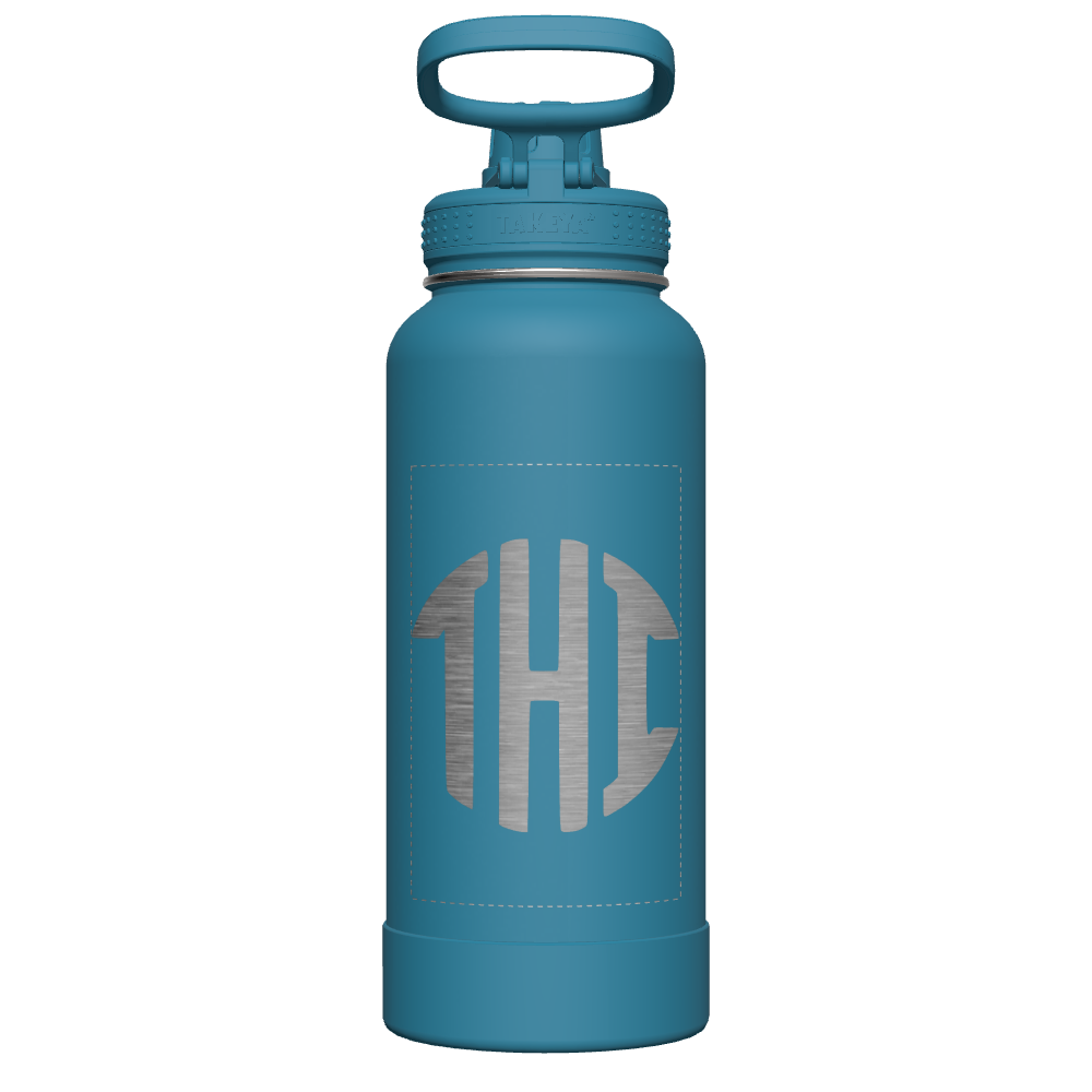 Mystic Blue Actives Water Bottle With Spout Lid - customized