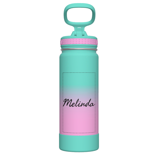 Actives Ombre Water Bottle With Straw Lid - customized