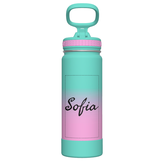 Actives Ombre Water Bottle With Straw Lid - customized