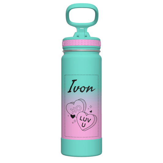 Actives Ombre Water Bottle With Straw Lid - customized