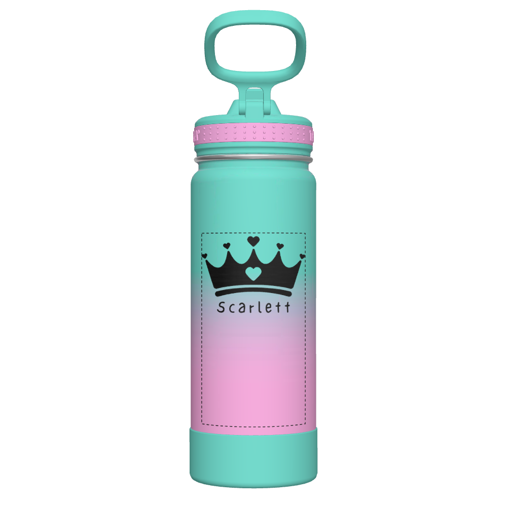 Actives Ombre Water Bottle With Straw Lid - customized