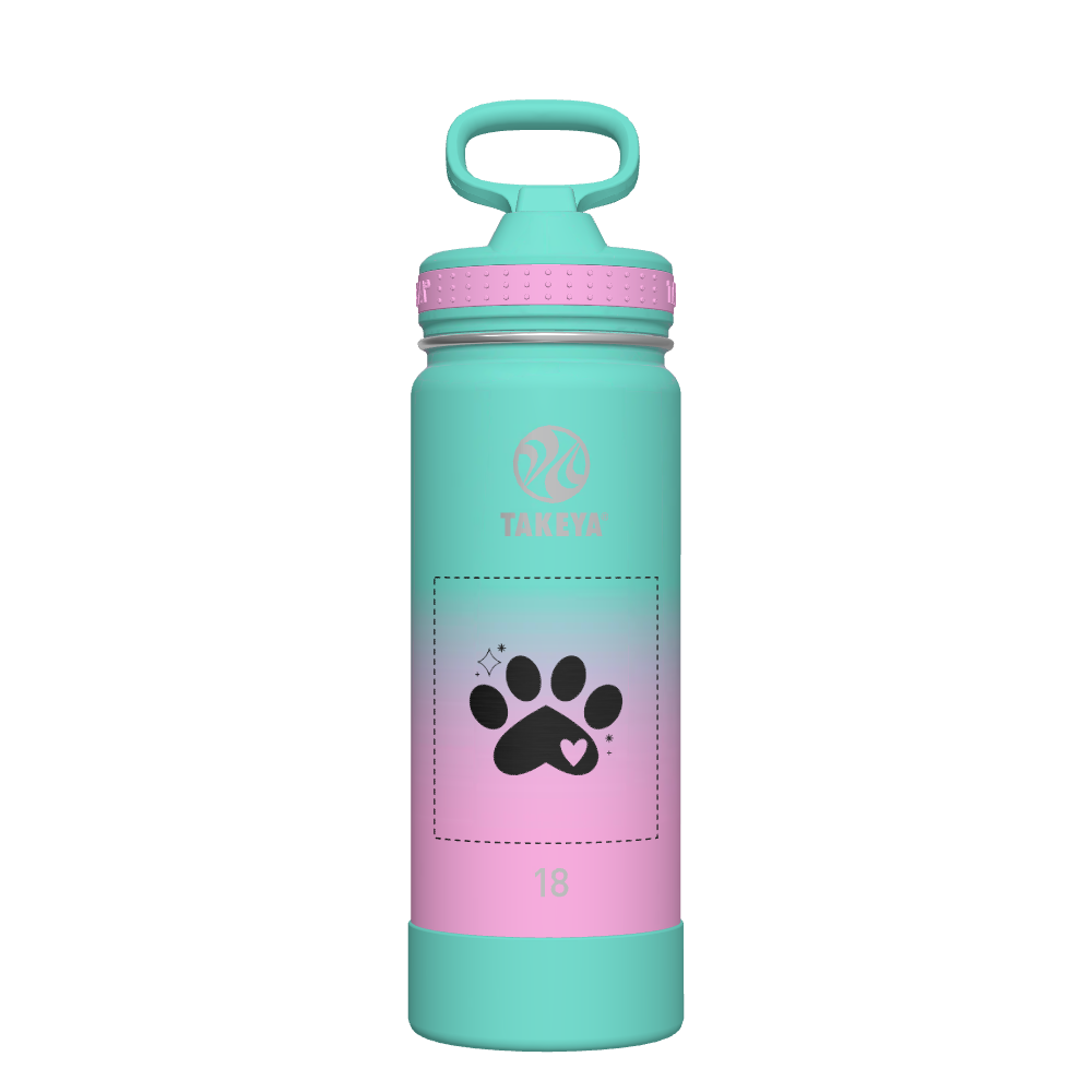 Actives Ombre Water Bottle With Straw Lid - customized