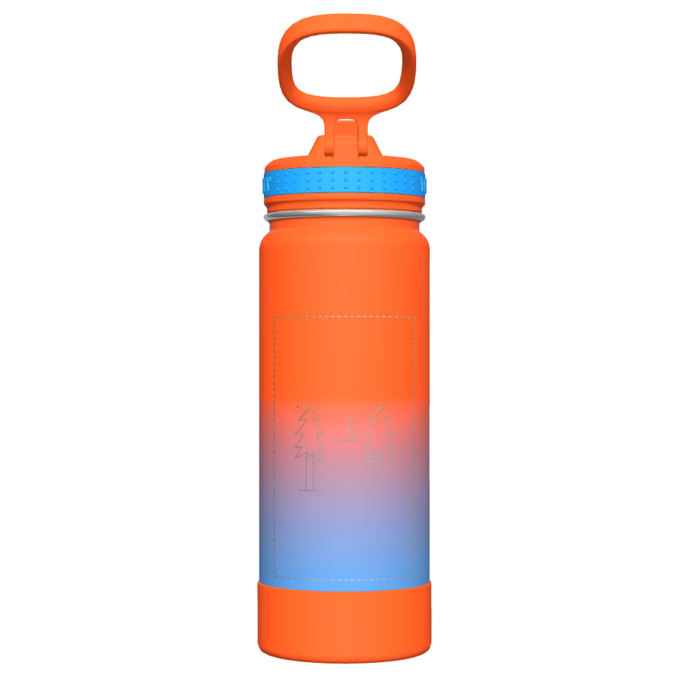 Actives Ombre Water Bottle With Straw Lid - customized