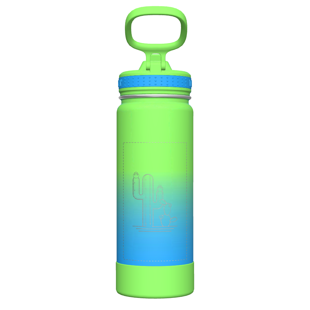 Actives Ombre Water Bottle With Straw Lid - customized