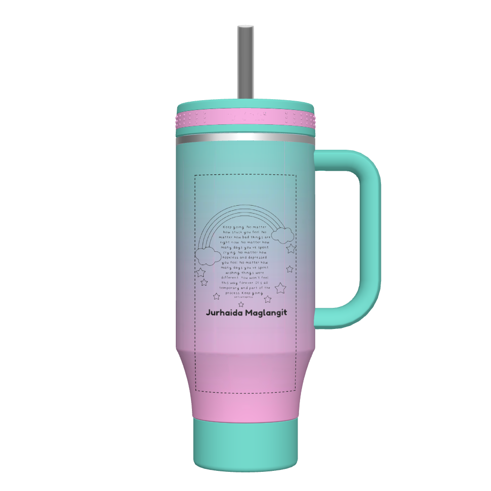 40oz Ombre Straw Tumbler - customized