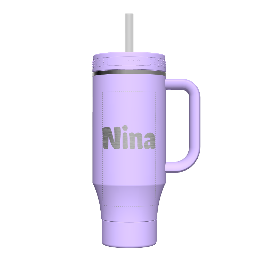 40 oz Straw Tumbler With Handle - customized