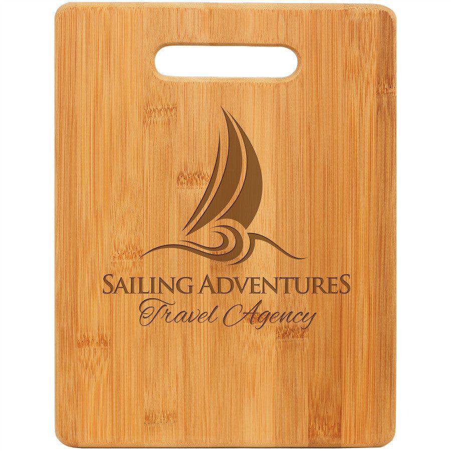 Bamboo Culinary Companion: Premium 11 1/2" x 8 3/4" Cutting Board - Perfect Etch