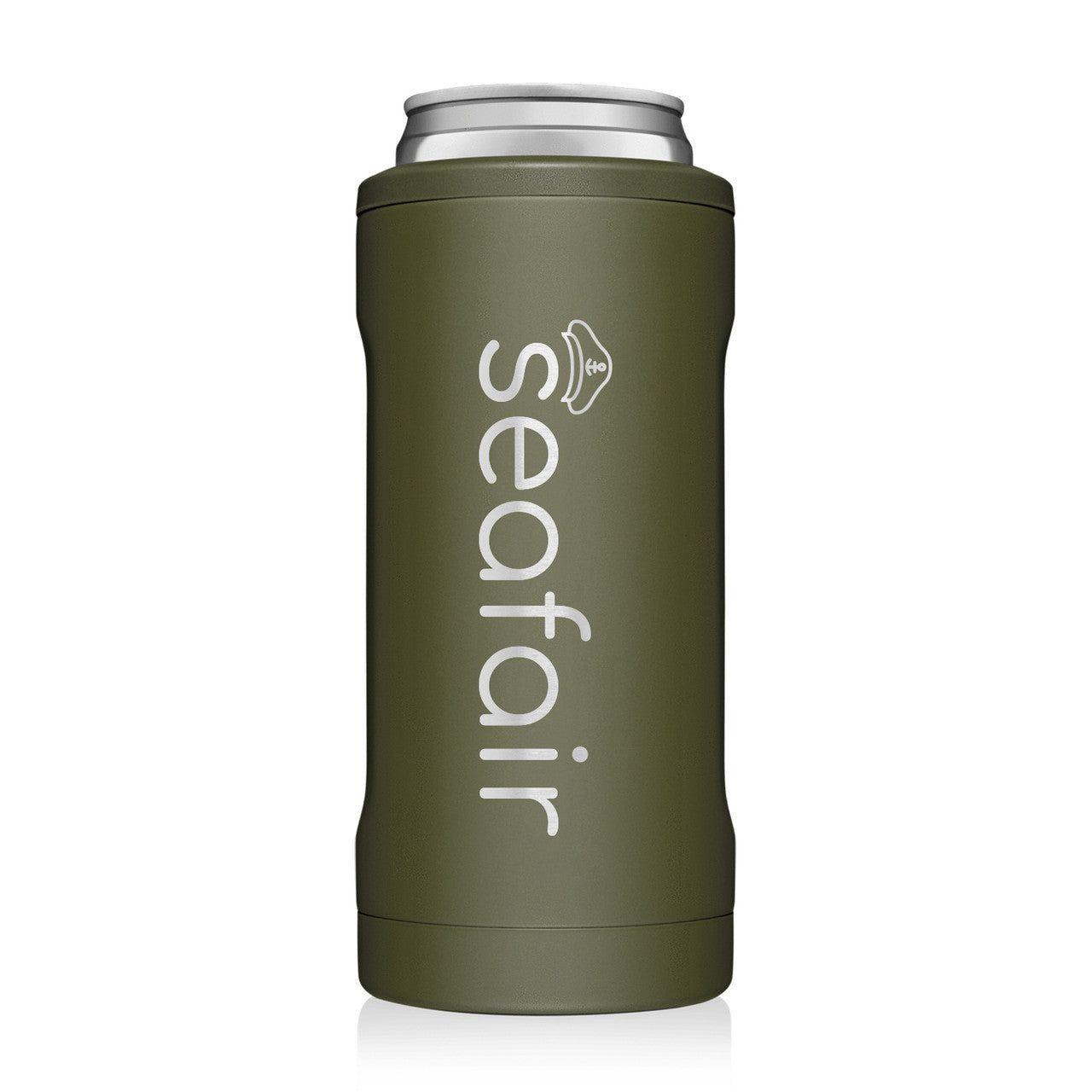 Brumate Hopsulator Slim Can Cooler in OD Green - Perfect Etch
