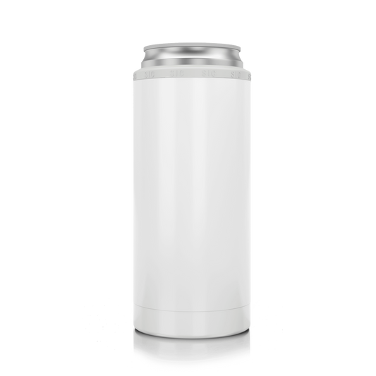 Chic Slim Can Cooler in Assorted Colors - Perfect Etch
