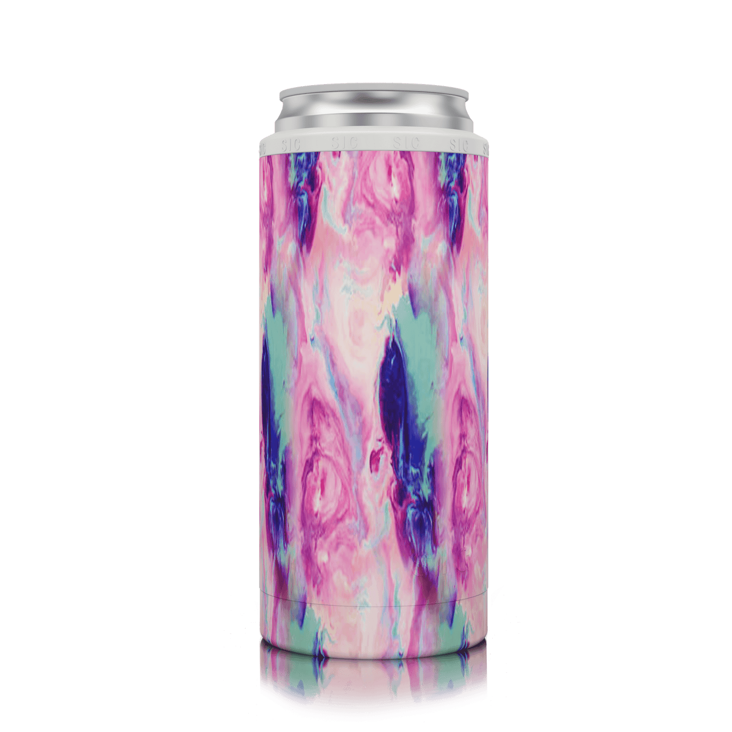 Chic Slim Can Cooler in Assorted Colors - Perfect Etch