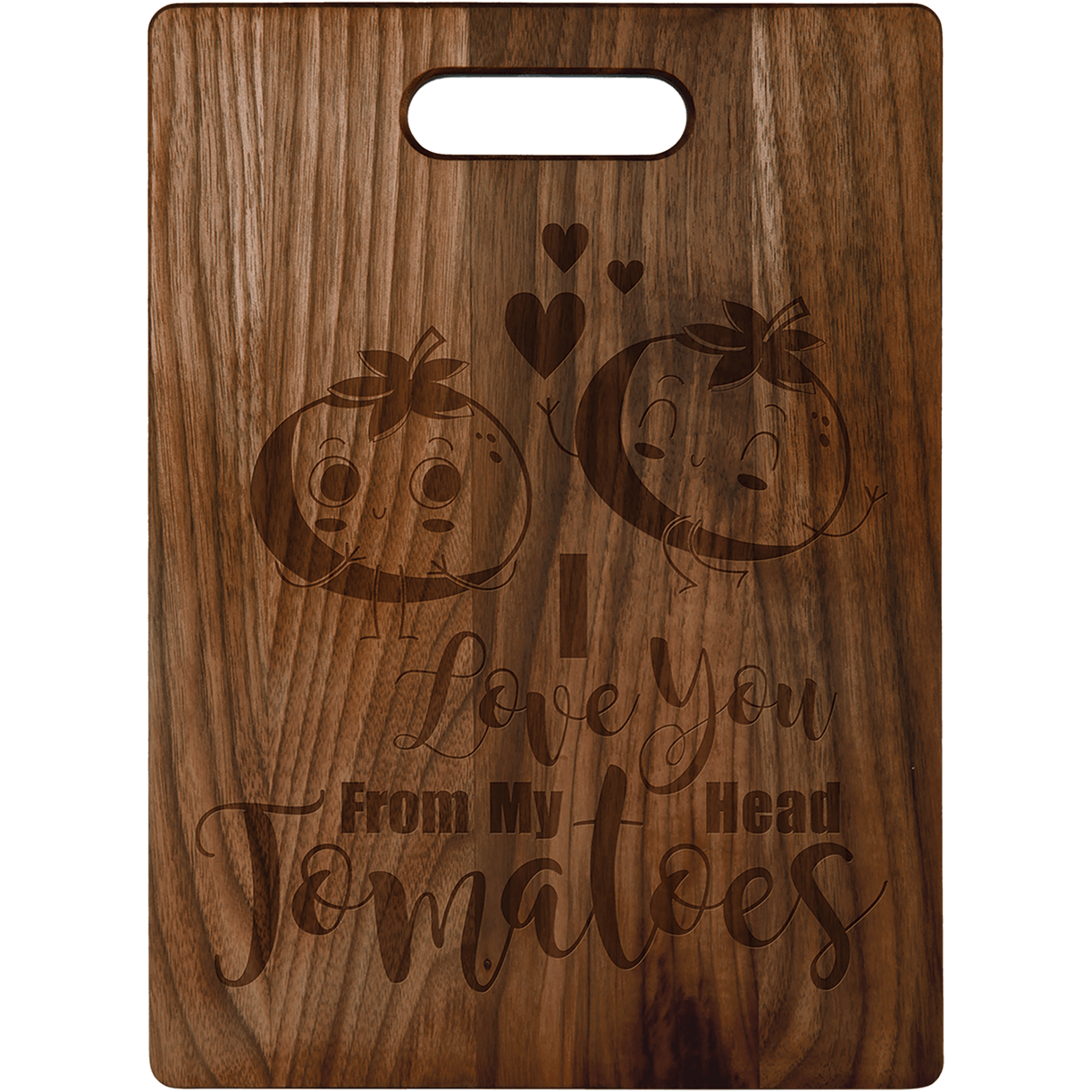 Elegant Walnut Cutting Board with Personalization Area - Perfect Etch