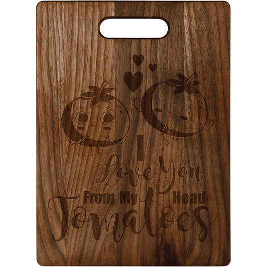 Elegant Walnut Cutting Board with Personalization Area - Perfect Etch
