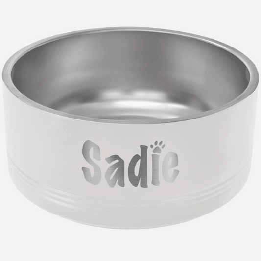 Polar Camel 64 oz Pet Bowl in Multiple Color Options - Perfect Etch