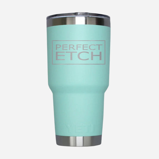 Seafoam YETI 30 oz Tumbler with DuraCoat Color Coating - Perfect Etch
