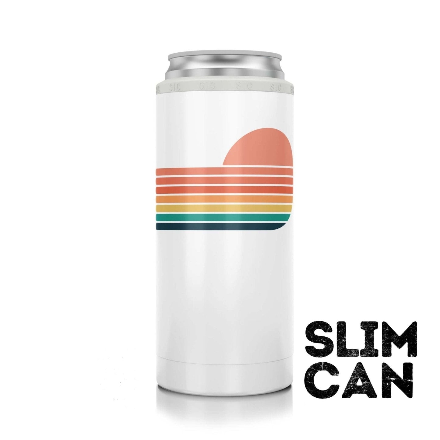 Slim Can Cooler | Retro Sunset