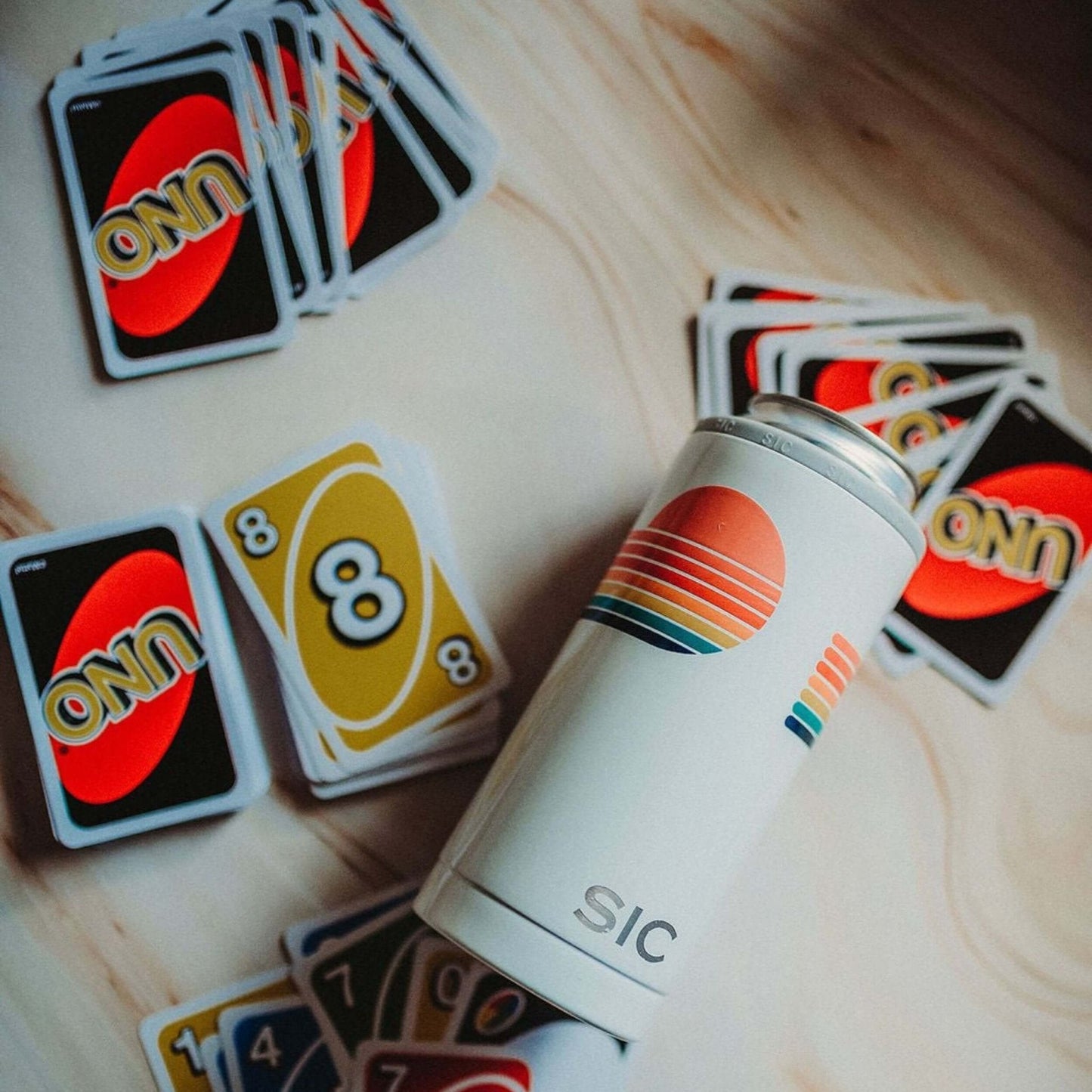 Slim Can Cooler | Retro Sunset