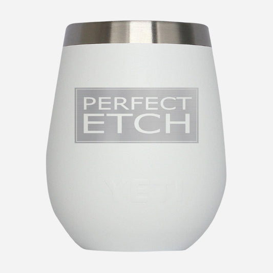 YETI 10 oz Stemless Wine Tumbler in White - Portable Wine Companion - Perfect Etch