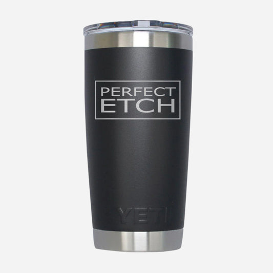 YETI 20 oz Black Tumbler - Ultimate Insulation Experience - Perfect Etch