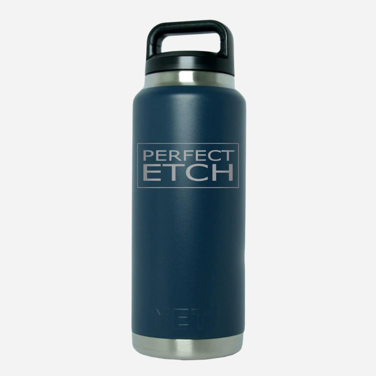YETI Navy 36 oz Rambler Bottle for Outdoor Adventures - Perfect Etch