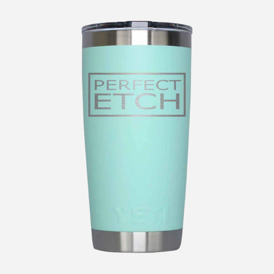 YETI Seafoam 20 oz Insulated Tumbler for On-the-Go Beverages - Perfect Etch
