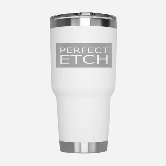 YETI White 30 oz Rambler Tumbler - Perfect Etch