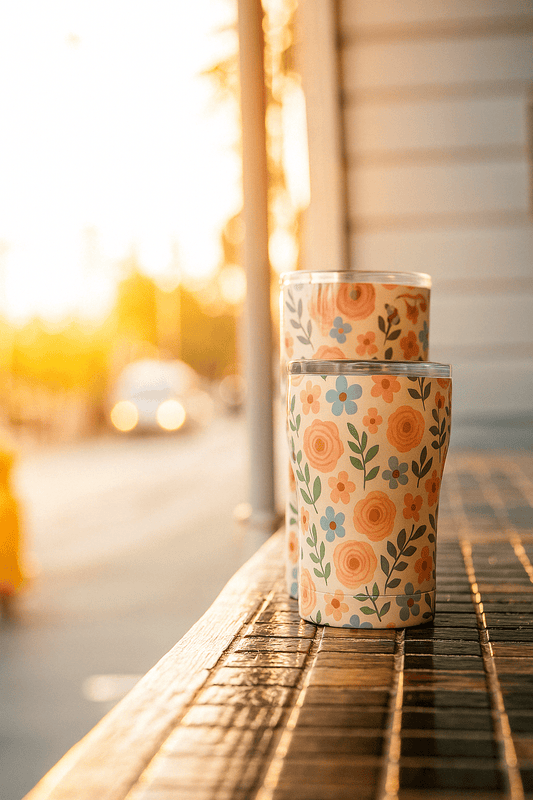 12 oz. Tumbler | Peach Petals