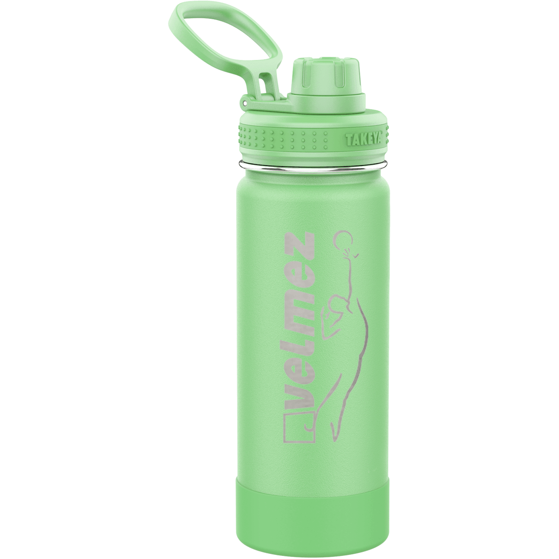 18 oz Takeya Actives Insulated Water Bottle with Spout Lid - Mint - Perfect Etch