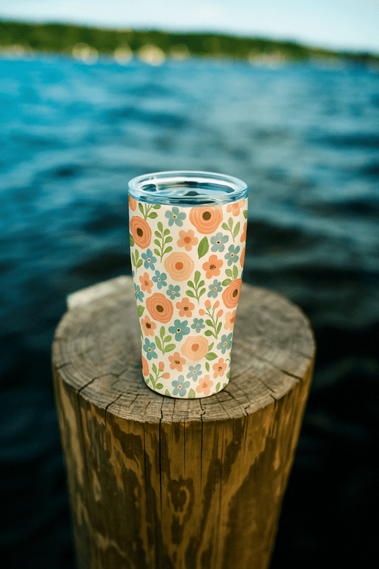 20 oz. Tumbler | Peach Petals