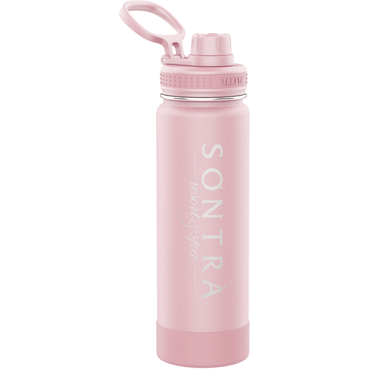 24 oz Takeya Actives Water Bottle with Spout Lid - Blush - Perfect Etch