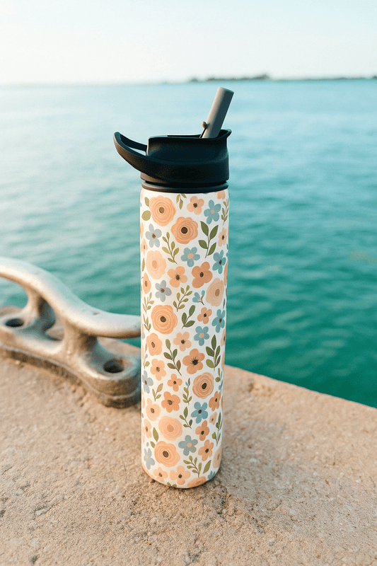 27 oz. Sport Bottle | Peach Petals