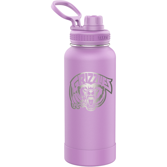 32 oz Lilac Insulated Stainless Steel Water Bottle with Spout Lid - Stay Hydrated On-The-Go - Perfect Etch