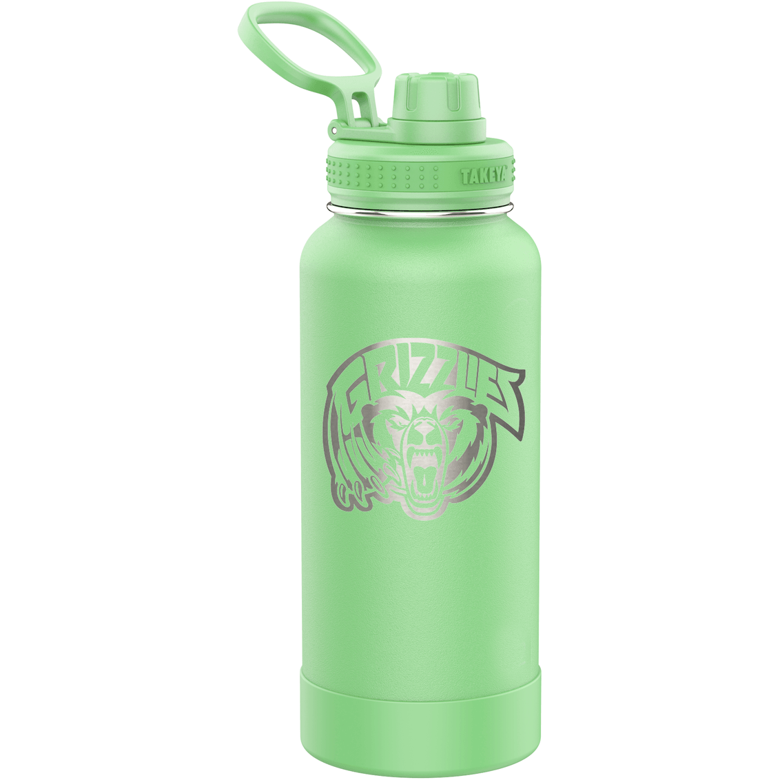 32 oz Takeya Actives Water Bottle with Spout Lid - Refreshing Mint - Perfect Etch