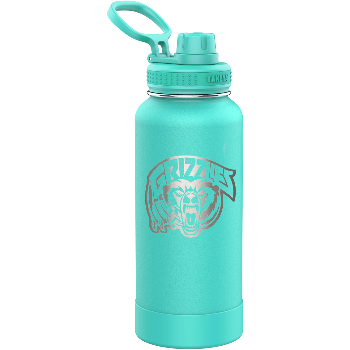 32 oz Teal Stainless Steel Water Bottle with Insulated Spout Lid - Stay Hydrated on-the-Go - Perfect Etch