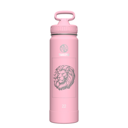Actives Water Bottle With Straw Lid - customized